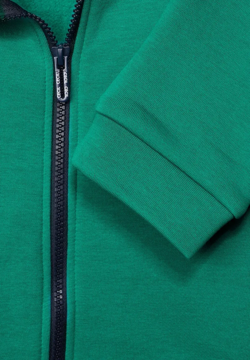 Cecil Pullover & Sweatshirts*Materialmix Strickjacke smaragd green