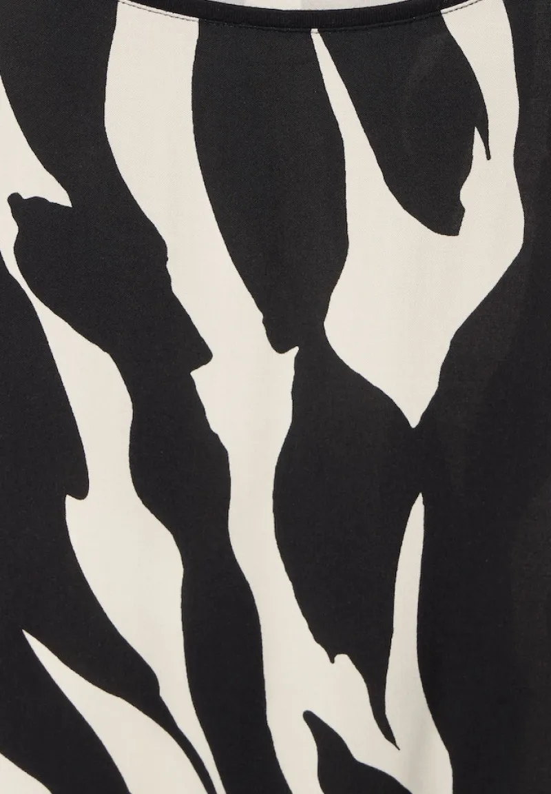 Street One Shirts*Materialmix T-Shirt Black