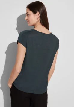 Street One Shirts*Materialmix T-Shirt cool vintage green