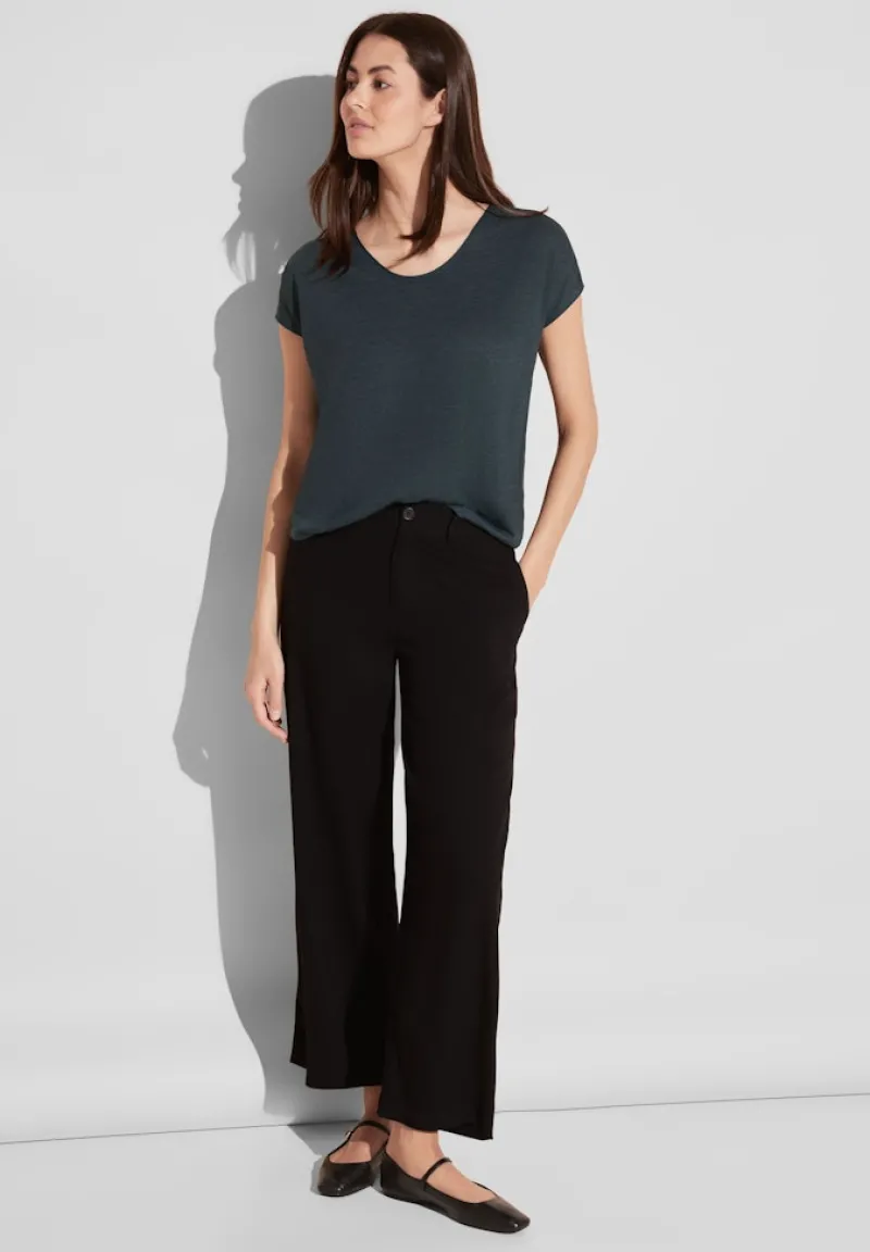 Street One Shirts*Materialmix T-Shirt cool vintage green