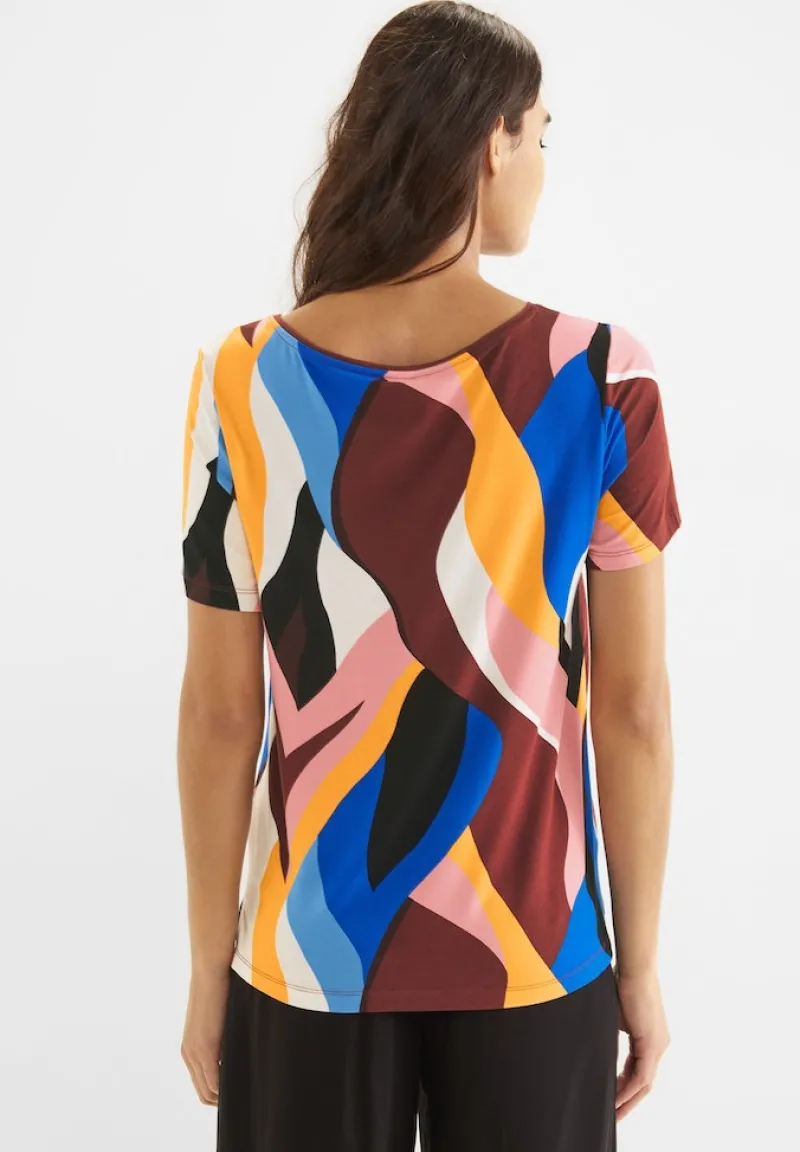 Street One Shirts*Materialmix T-Shirt foxy red