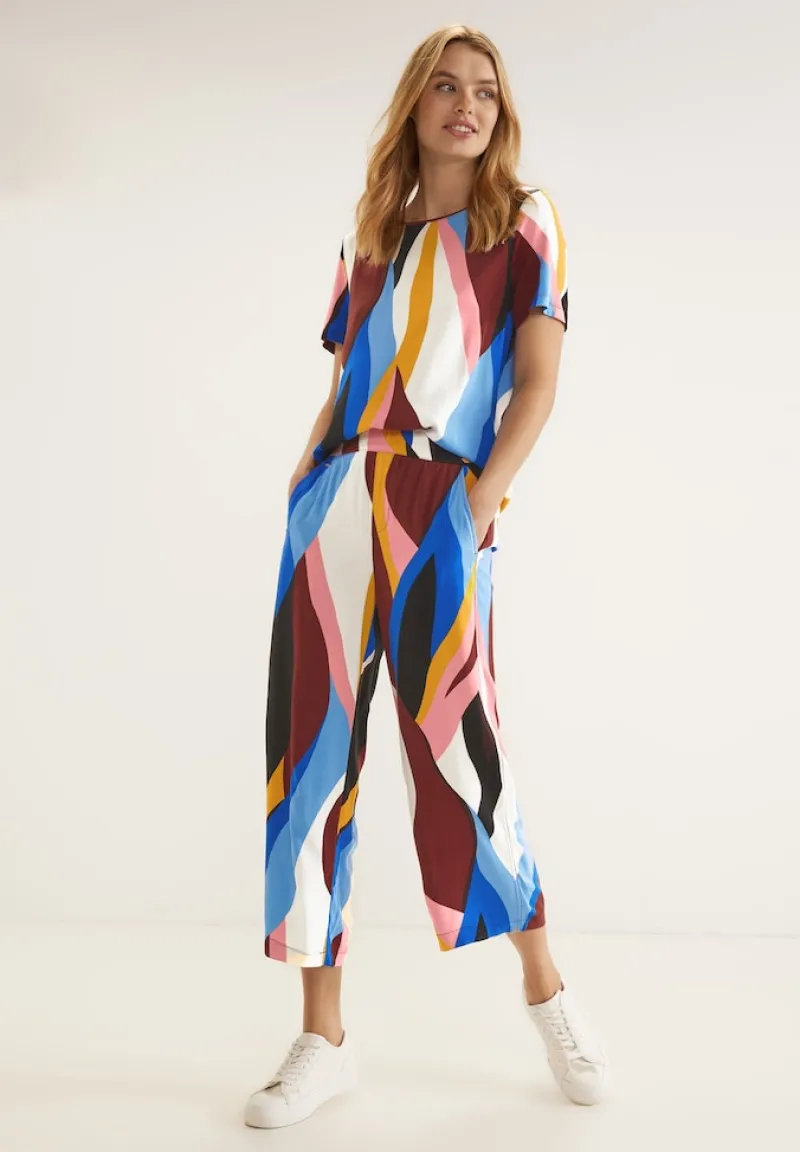 Street One Shirts*Materialmix T-Shirt foxy red