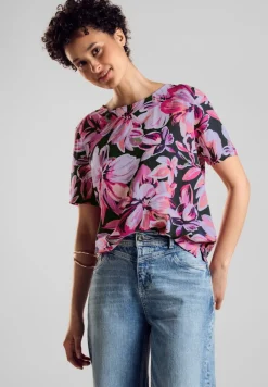 Street One Shirts*Materialmix T-Shirt magnolia pink