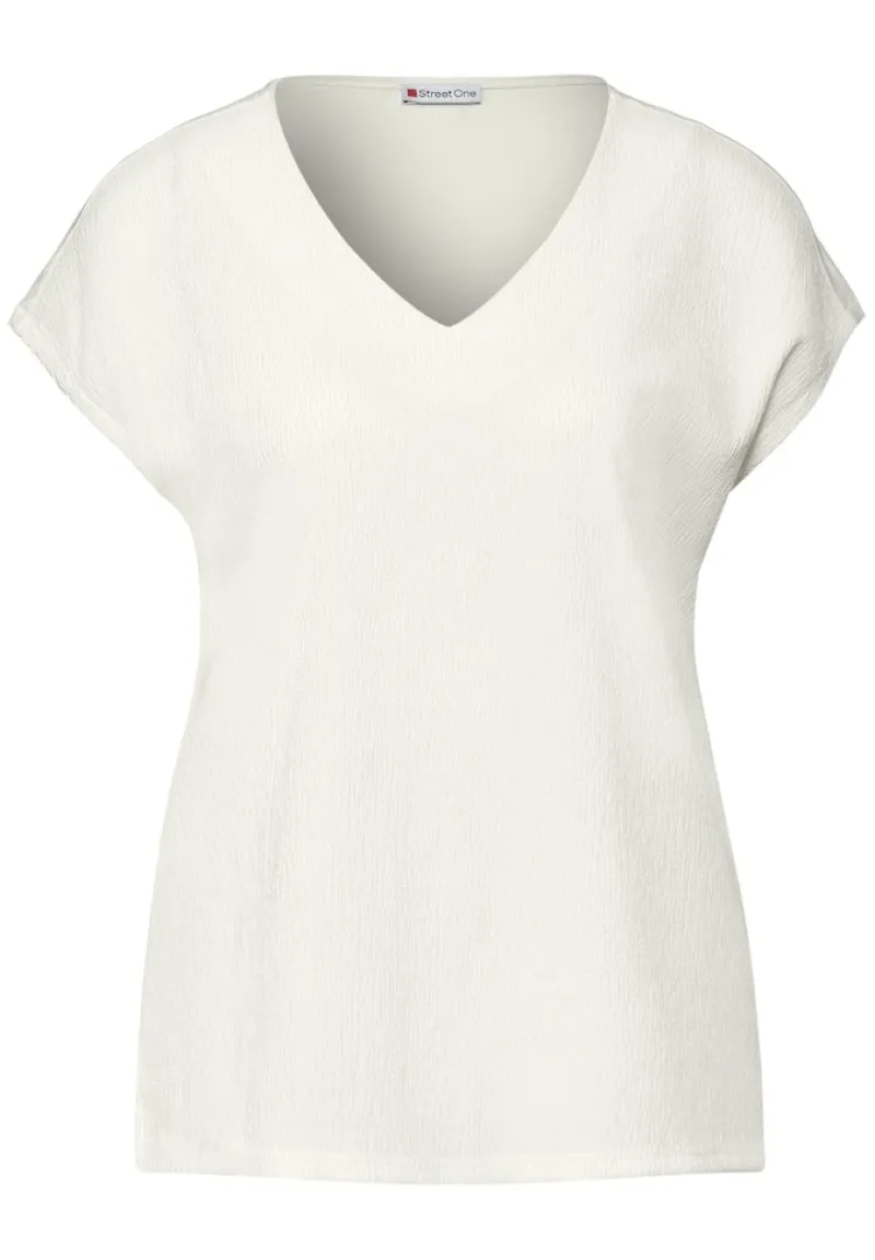 Street One Shirts*Materialmix T-Shirt off white