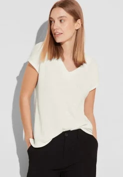 Street One Shirts*Materialmix T-Shirt off white