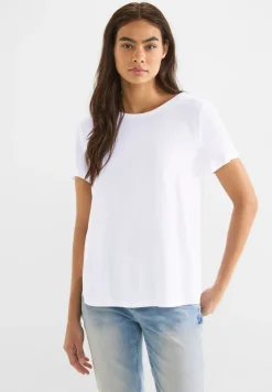 Street One Shirts*Materialmix T-Shirt white