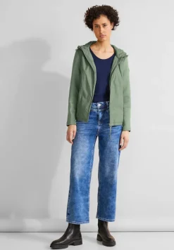 Street One Jacken*Materialmix Windbreaker dune green