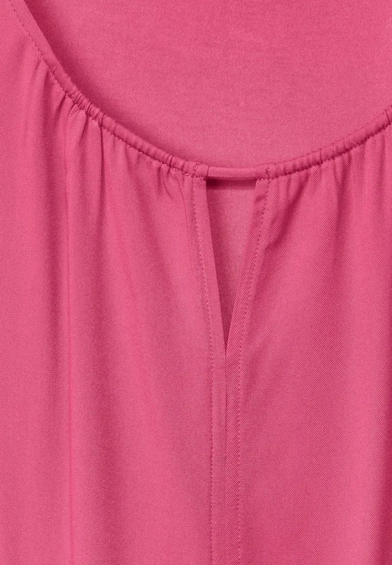 Street One Shirts*Materialmixshirt mit Cut-Out berry rose