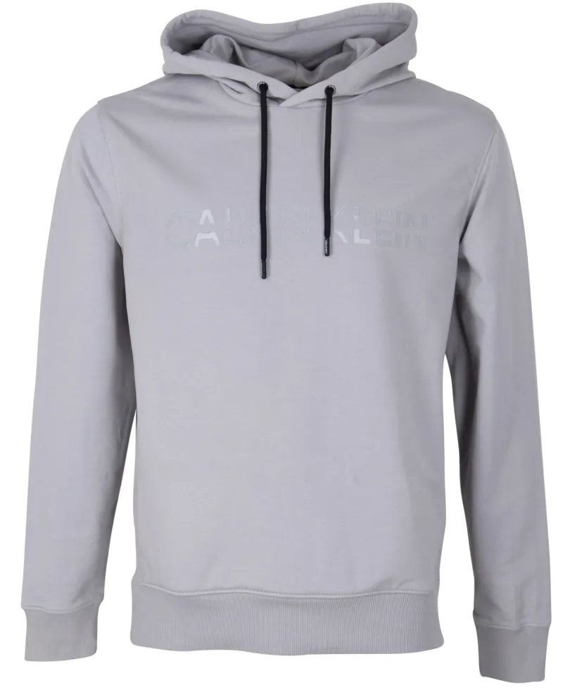 Calvin Klein Pullover & Sweatshirts*MATT SHINE SPLIT LOGO HOODIE grey fog