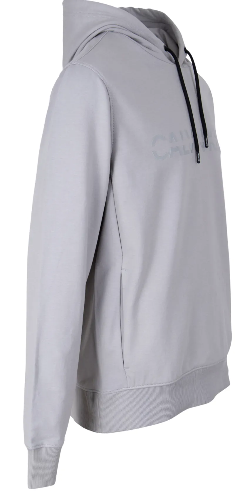Calvin Klein Pullover & Sweatshirts*MATT SHINE SPLIT LOGO HOODIE grey fog
