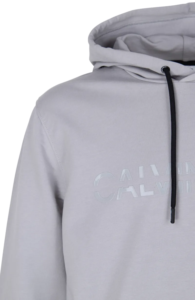 Calvin Klein Pullover & Sweatshirts*MATT SHINE SPLIT LOGO HOODIE grey fog
