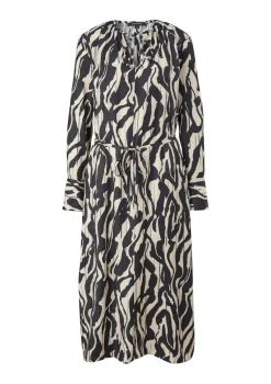 Comma Kleider*Maxikleid mit Allover-Print creme