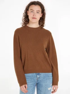 Tommy Hilfiger Pullover & Sweatshirts*MD WOOL CASH C-NK SWEATER natural cognac