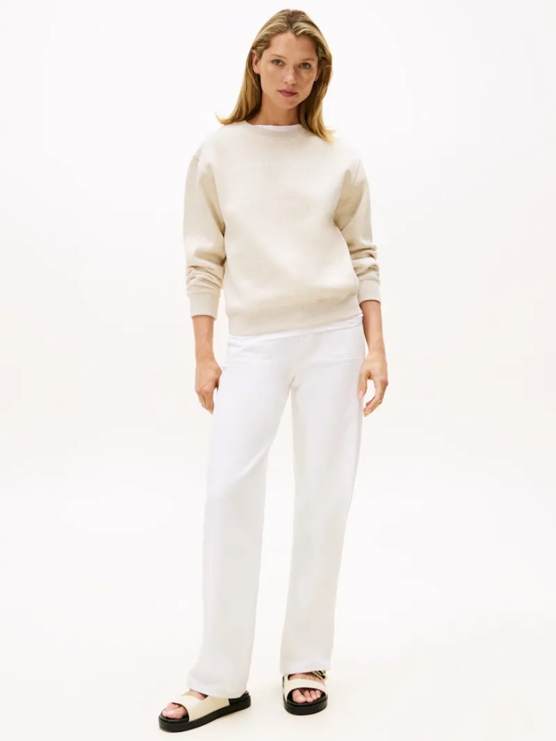 Tommy Hilfiger Pullover & Sweatshirts*MDRN REG CORP LOGO C-NK SWTSHRT heather oatmilk