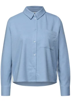 Street One Blusen*Melange Bluse mit Tape frosted blue mel.