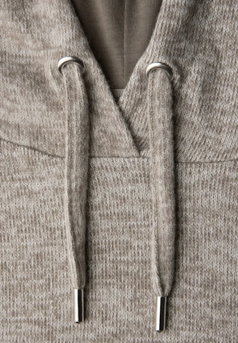 Street One Shirts*Melange Hoodie Shirt light terra mocha mel.