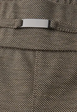 Street One Hosen*Melange Hose mit Detail darkest brown mel.