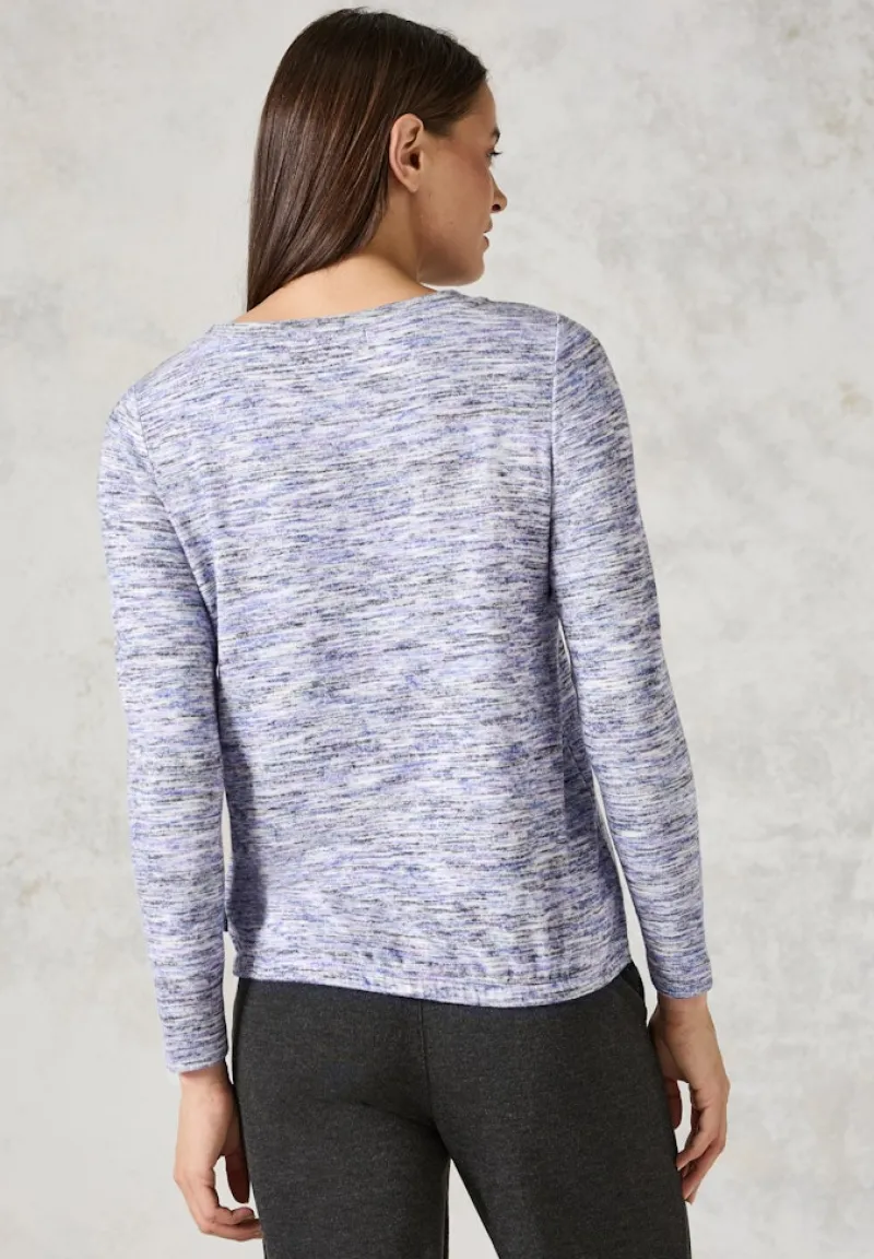 Cecil Shirts*Melange-Shirt mulit lilac melange