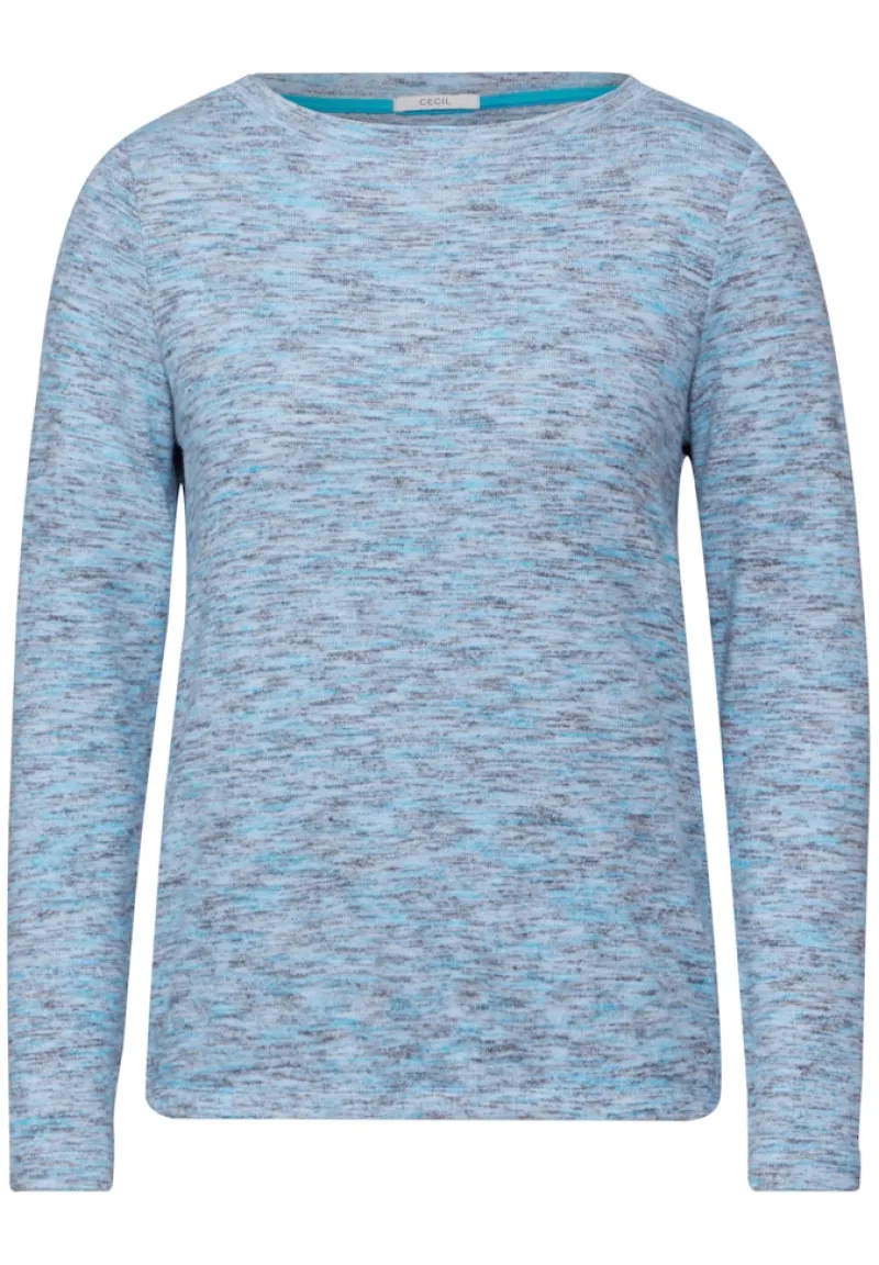 Cecil Shirts*Melange-Shirt multi aqua melange