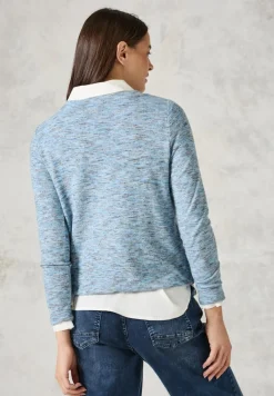 Cecil Shirts*Melange-Shirt multi aqua melange