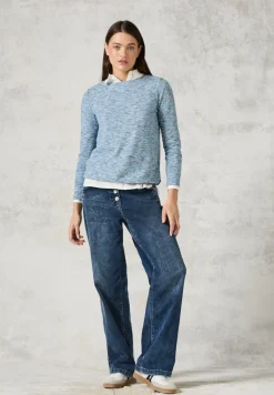 Cecil Shirts*Melange-Shirt multi aqua melange