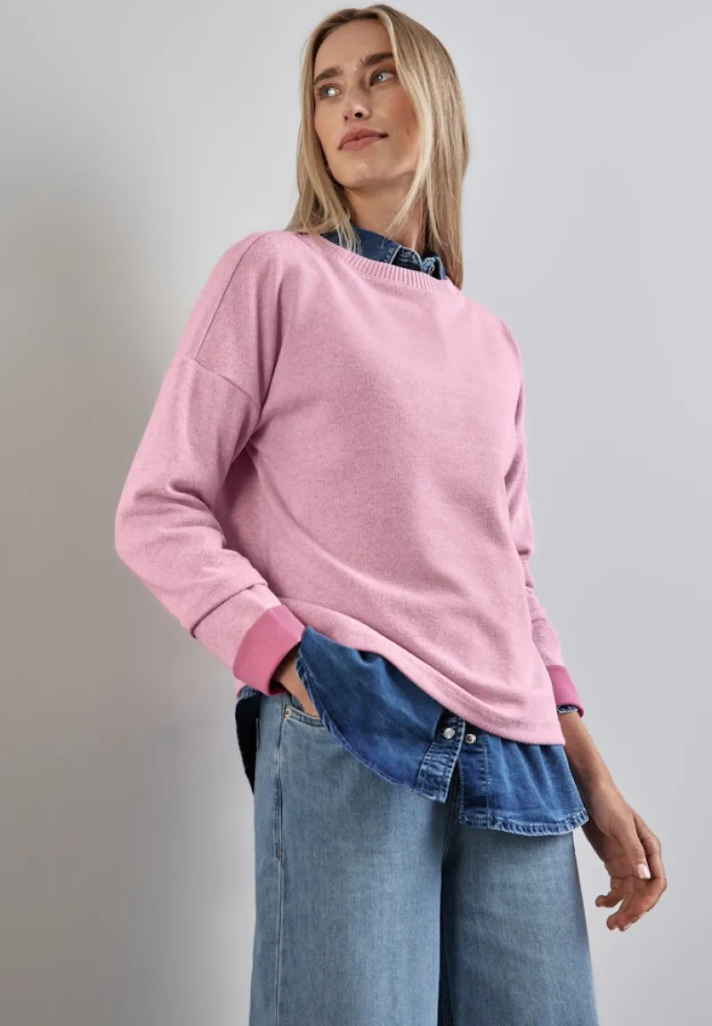 Street One Shirts*Melange-Shirt sunrise pink mel.