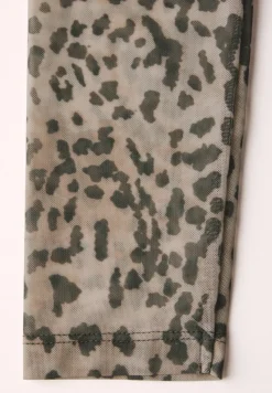 STREET ONE STUDIO Kleider*Mesh-Kleid mit Leo-Print creamy brown