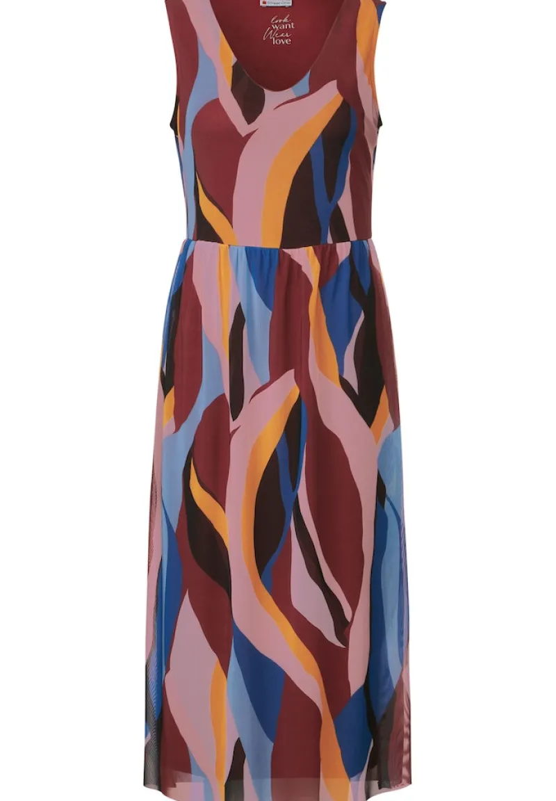 Street One Kleider*Meshkleid mit Print foxy red