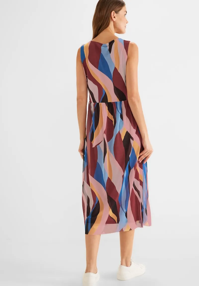 Street One Kleider*Meshkleid mit Print foxy red