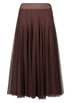 Zero Röcke*Meshrock mit Gummibund chicory coffee