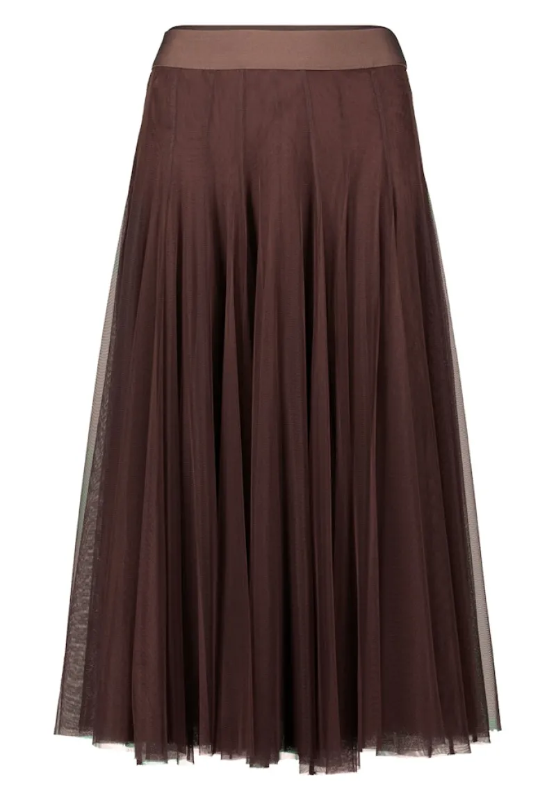 Zero Röcke*Meshrock mit Gummibund chicory coffee