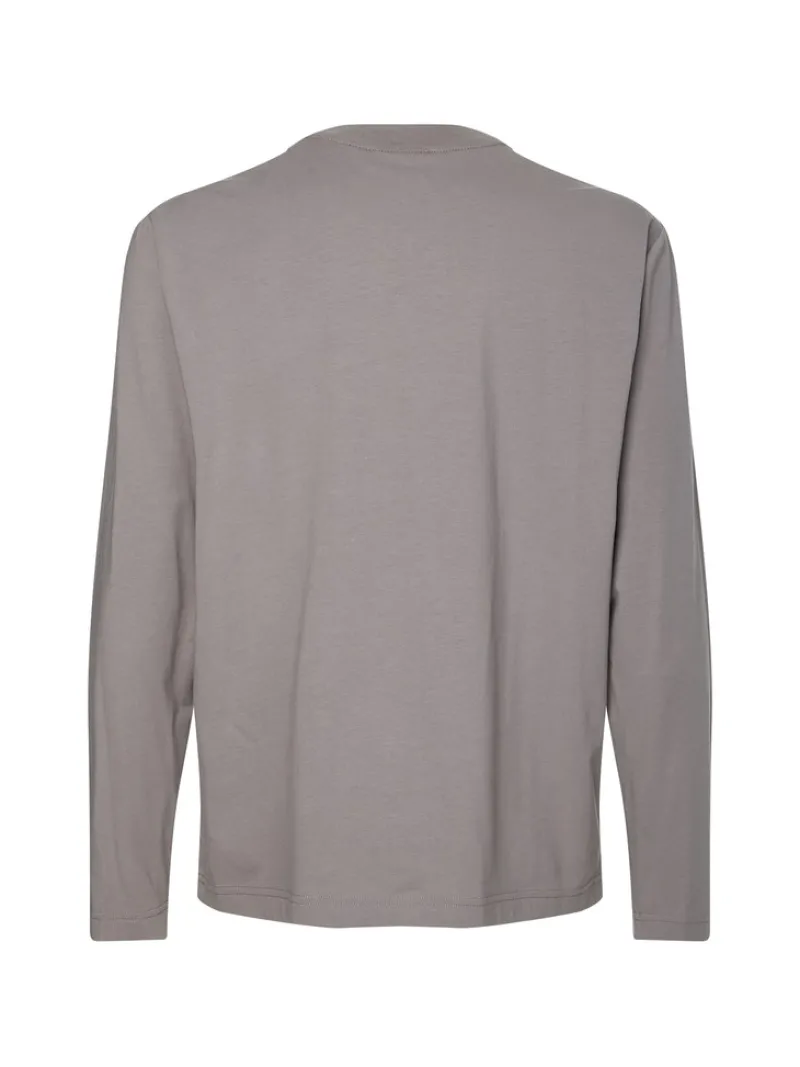 Calvin Klein Shirts*MICRO LOGO LS MOCK NECK T-SHIRT grey asphalt