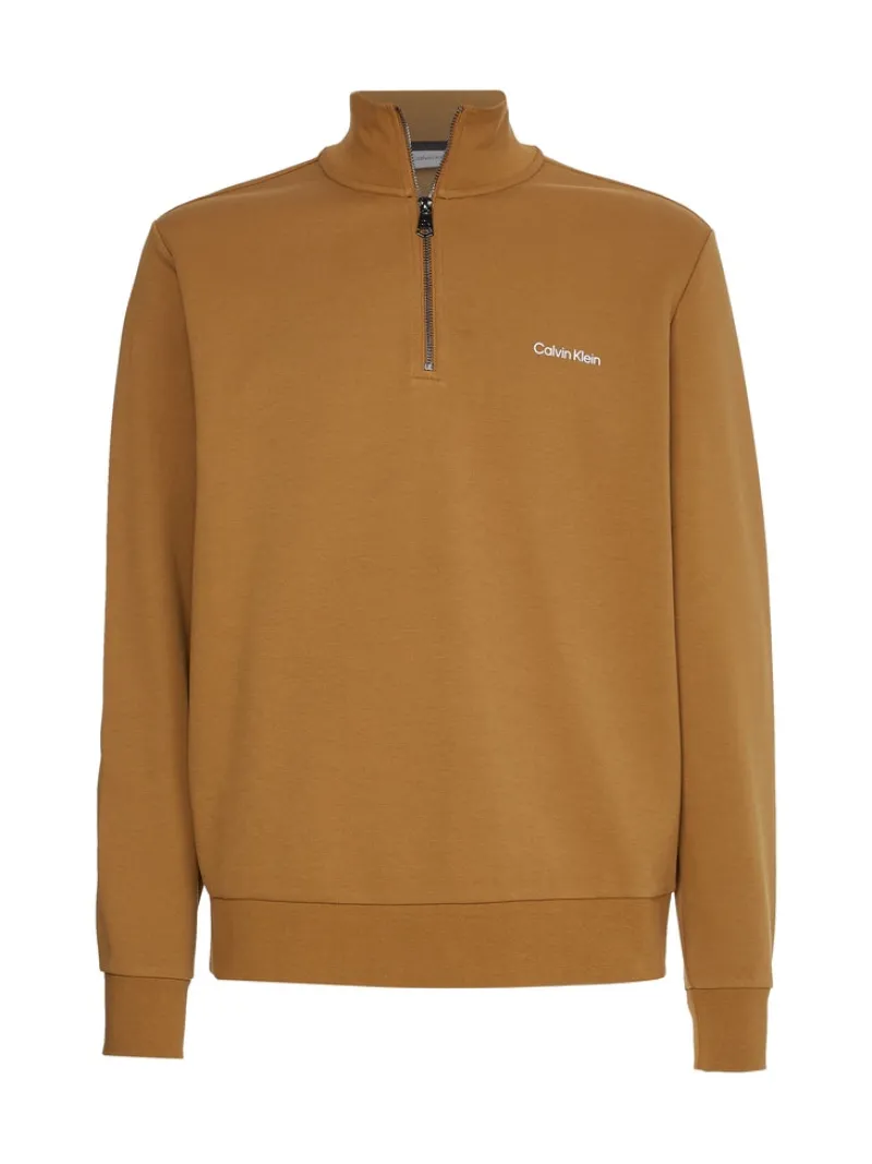 Calvin Klein Pullover & Sweatshirts*MICRO LOGO REPREVE Q-ZIP caramel