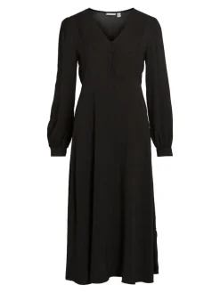 Vila Kleider*Midikleid black1