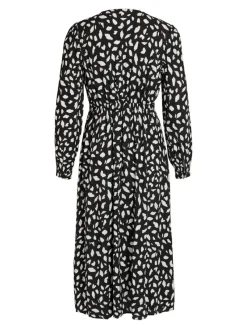 Vila Kleider*Midikleid black2