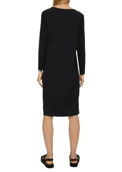 s.Oliver Kleider*Midikleid mit Struktur Schwarz