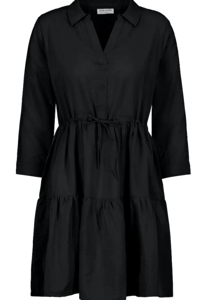 Eight 2 Nine Kleider*Midikleid mit Volants Black