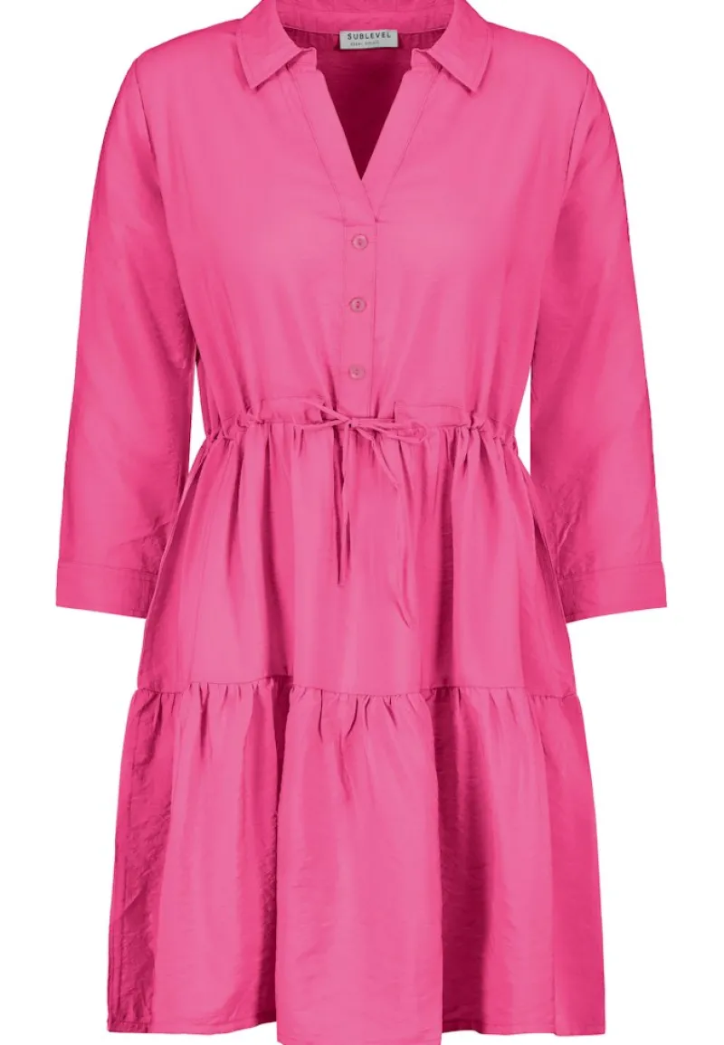 Eight 2 Nine Kleider*Midikleid mit Volants ruby pink