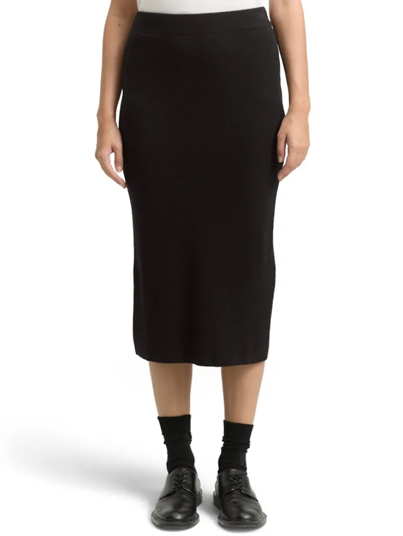 Tom Tailor Röcke*Midi-Rock mit Schlitz deep black