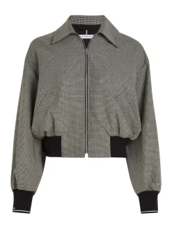 Tommy Hilfiger Jacken*MINI CHECK BOMBER JACKET white check