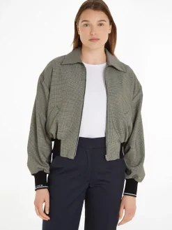 Tommy Hilfiger Jacken*MINI CHECK BOMBER JACKET white check
