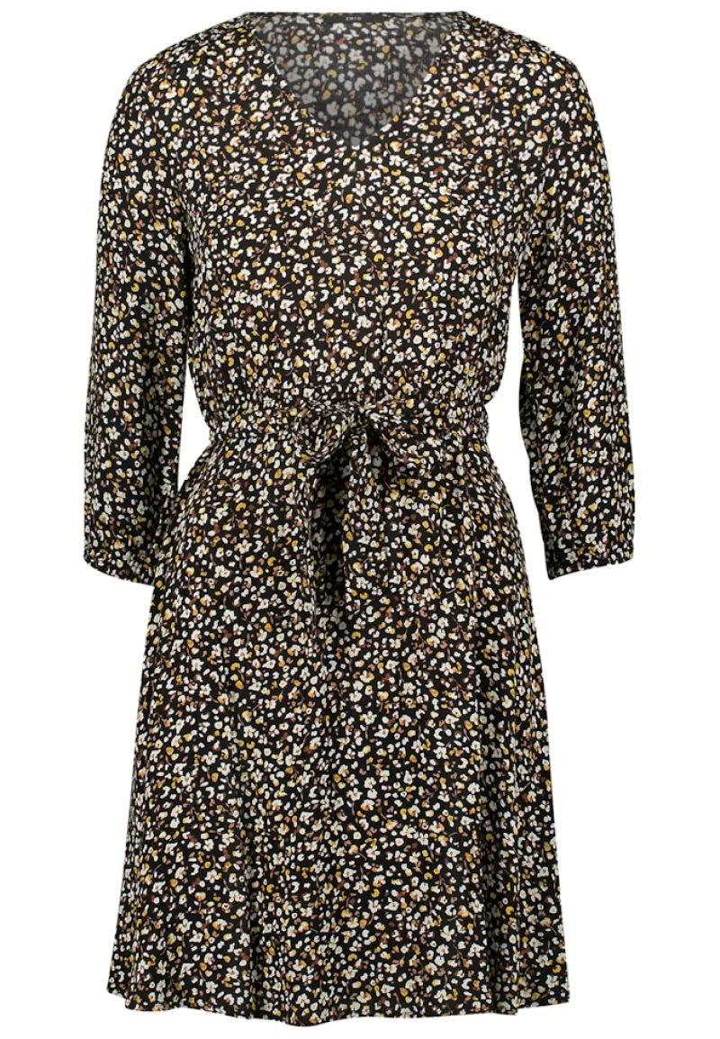 Zero Kleider*Minikleid mit Blumendruck blackcream