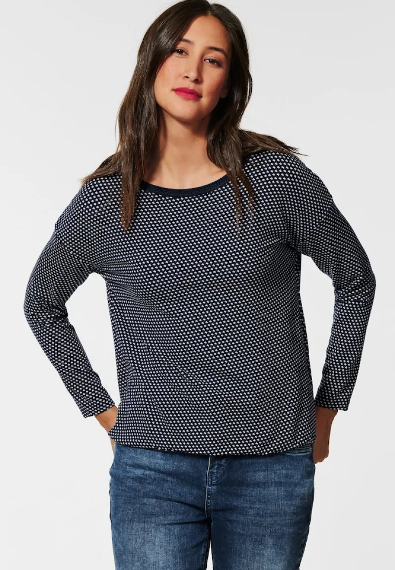 Street One Shirts*Minimalmuster Shirt deep blue