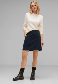 Street One Röcke*Minirock in Woll-Optik deep blue