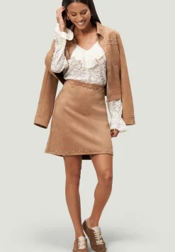 Zero Röcke*Minirock Lederoptik cinnamon swirl