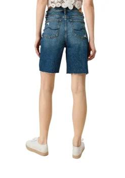 QS Shorts*Mom-Fit Bermuda Blau