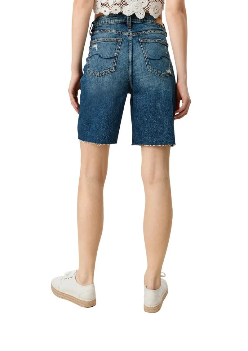 QS Shorts*Mom-Fit Bermuda Blau