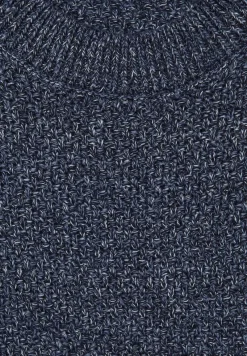 Street One Men Pullover & Sweatshirts|Big Boys*Mouliné Strickpullover deep navy blue melange