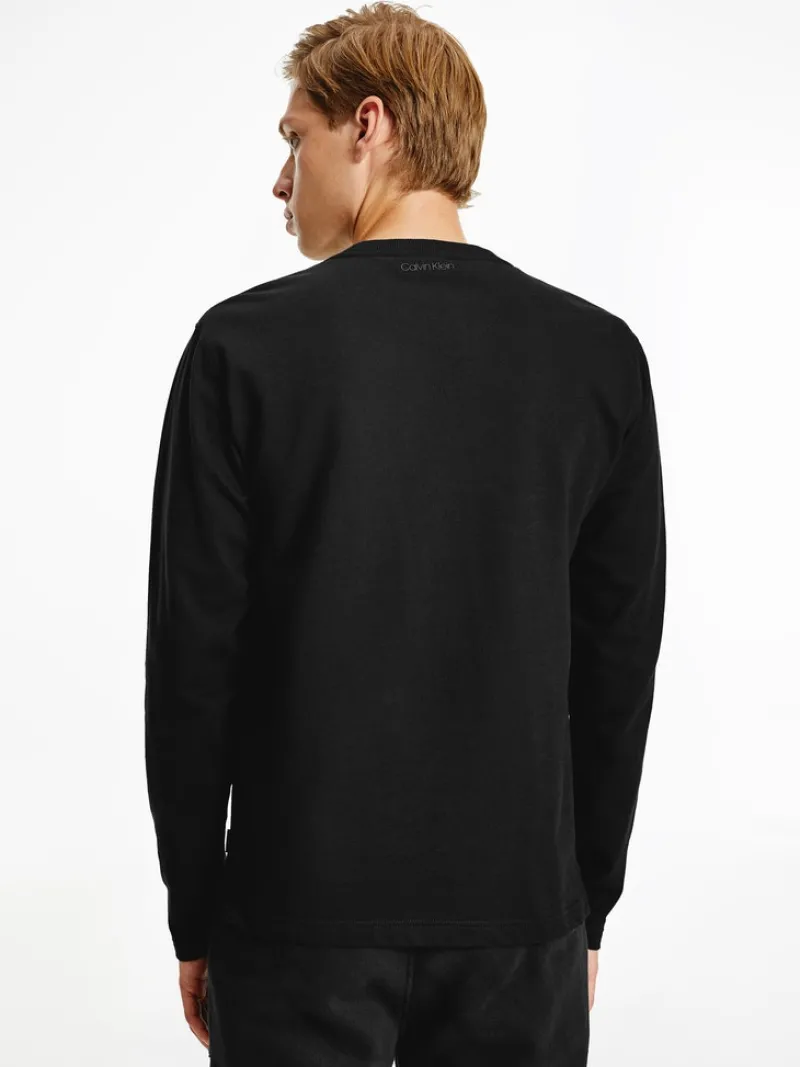 Calvin Klein Shirts*MULTI LOGO LS LIGHT SWEATSHIRT ck black