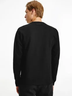 Calvin Klein Shirts*MULTI LOGO LS LIGHT SWEATSHIRT ck black